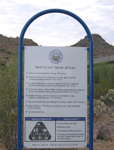 The hive was located on the mountain just
                above the top of sign